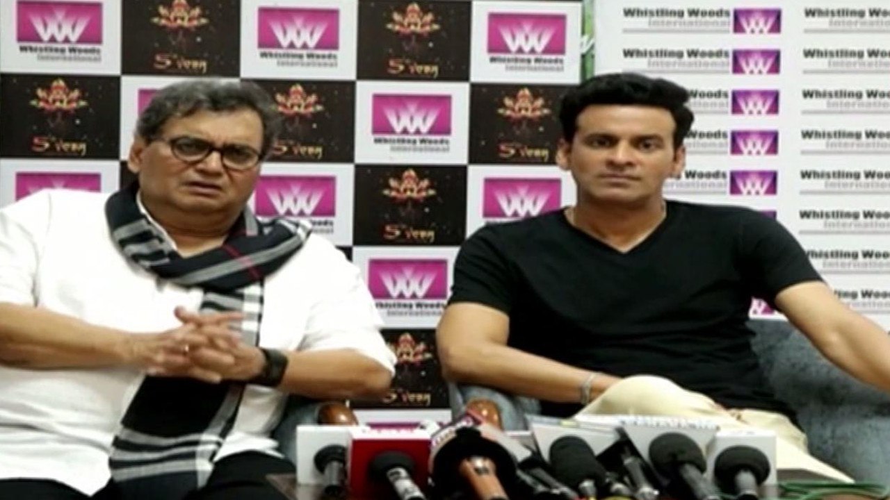 Manoj Bajpai Interacts To Students At Whistling Woods With Subhash Ghai