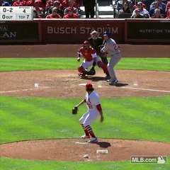 Balle collante pendant un match de baseball