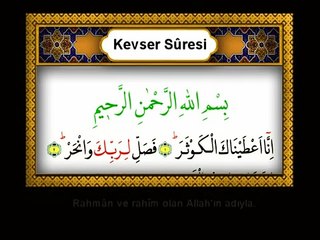 Meraklı Filozof Dini - Kevser Suresi - Mealli