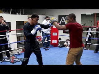 Daniel Jacobs shows BIG power on mitts ahead of Gennady Golovkin fight