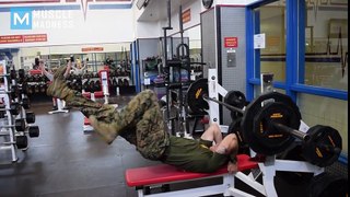 SUPER MARINE in Army Gym - Michael Eckert - Muscle Madness