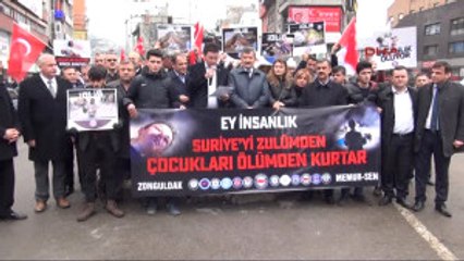 Zonguldak'ta Idlib Protestosu