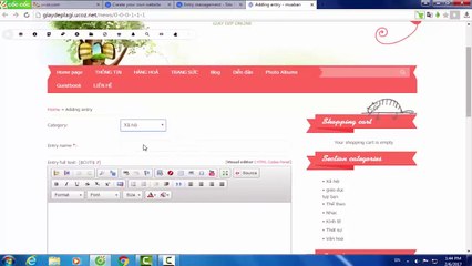 Thiết kế website miễn phí tại ucoz com Tạo chủ đề