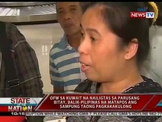 SONA: OFW sa Kuwait na nailigtas sa parusang bitay, balik-pilipinas na