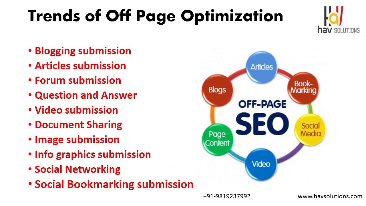 Top trends in off page optimization on Google