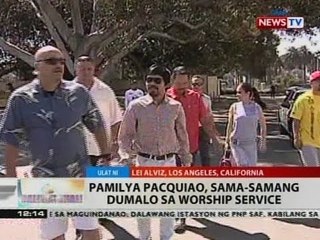 BT: Pamilya Pacquiao, sama-samang dumalo sa worship service