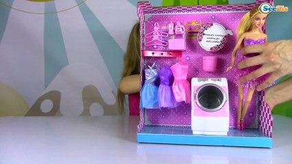 Стиральная машинка для куклы Барби Новый набор Игрушек Видео для детей