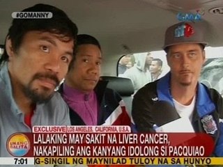 UB: Lalaking may sakit na liver cancer, nakapiling ang kanyang idolong si Pacquiao