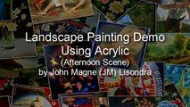 acrylic landscape painting demo by JM Lisondra