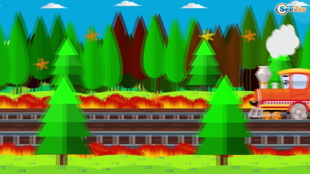 Dibujos animados educativos - El Tren - Frutas y Animales - Coches infantiles - Carritos para niños