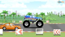 Kids Cartoon Monster Truck Adventure Racing - The Big Race in the City | Car Cartoons
