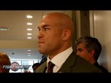 Tito Ortiz gives Chael Sonnen the death stare in hallway after Bellator press conference