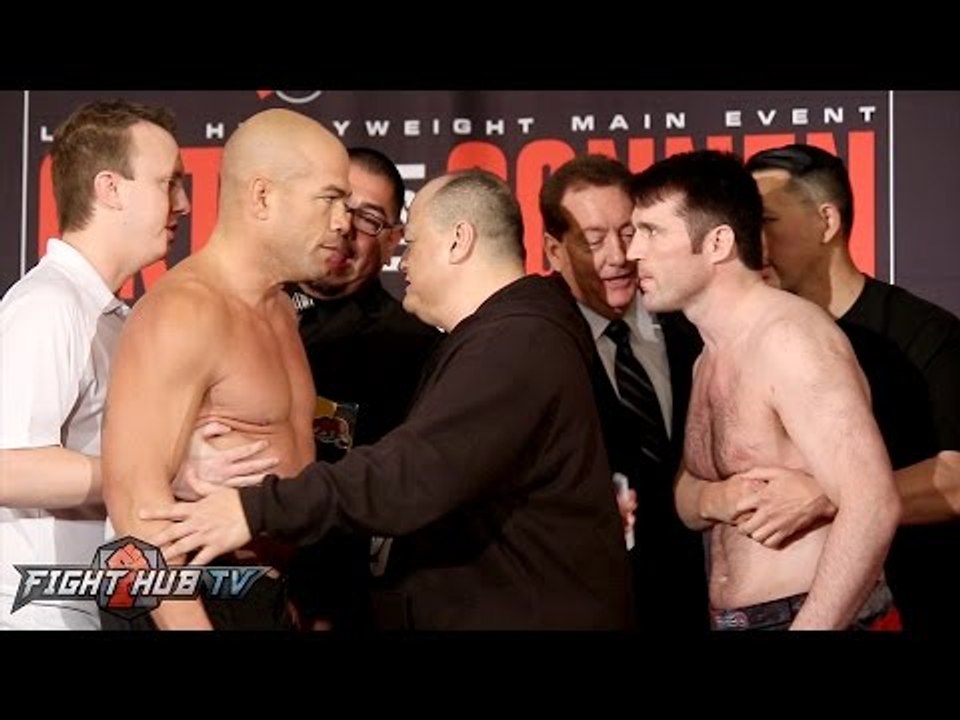 Tito Ortiz vs Chael Sonnen COMPLETE Weigh in & Face Off Video - Bellator 170