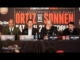 The Hilarious Tito Ortiz vs  Chael Sonnen Full Press Conference video - Bellator 170