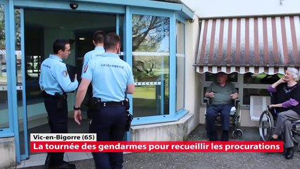 La tournée des gendarmes de Vic-en-Bigorre pour recueillir les procurations