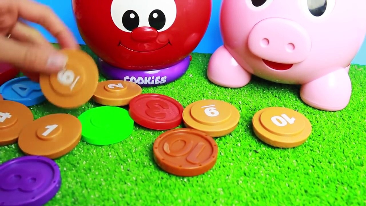 PLAY FOOD Count N Learn COOKIE JAR + PIG + Melissa & Doug CUPCAKES Cook N Learn Play Kitchen Food