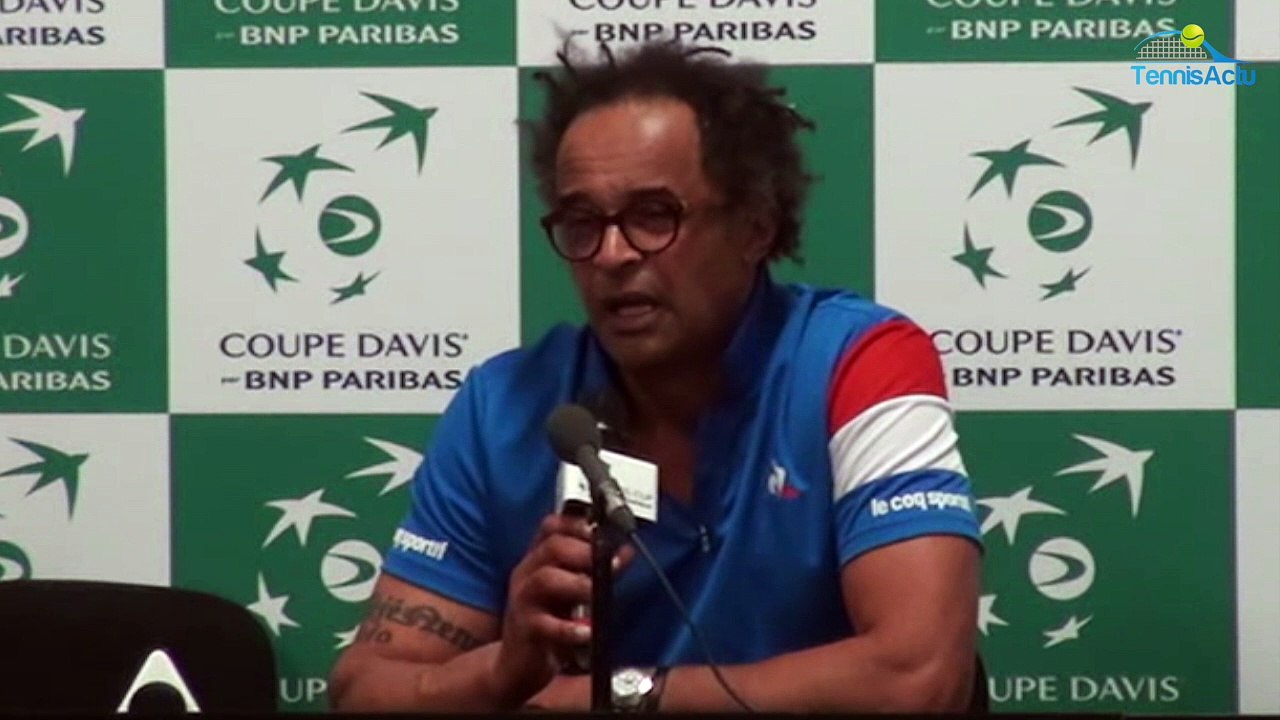 Coupe Davis 2017 - FRA-GBR - Yannick Noah : "Lucas Pouille est irréprochable"