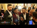 Tony Bellew runs into Amir Khan, Winky Wright & Marvin Hagler at WBC convention