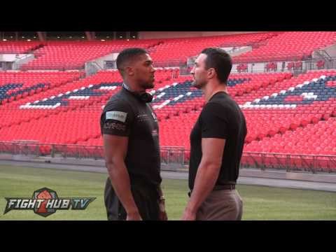 Anthony Joshua & Wladimir Klitschko come face to face face in Wembley!