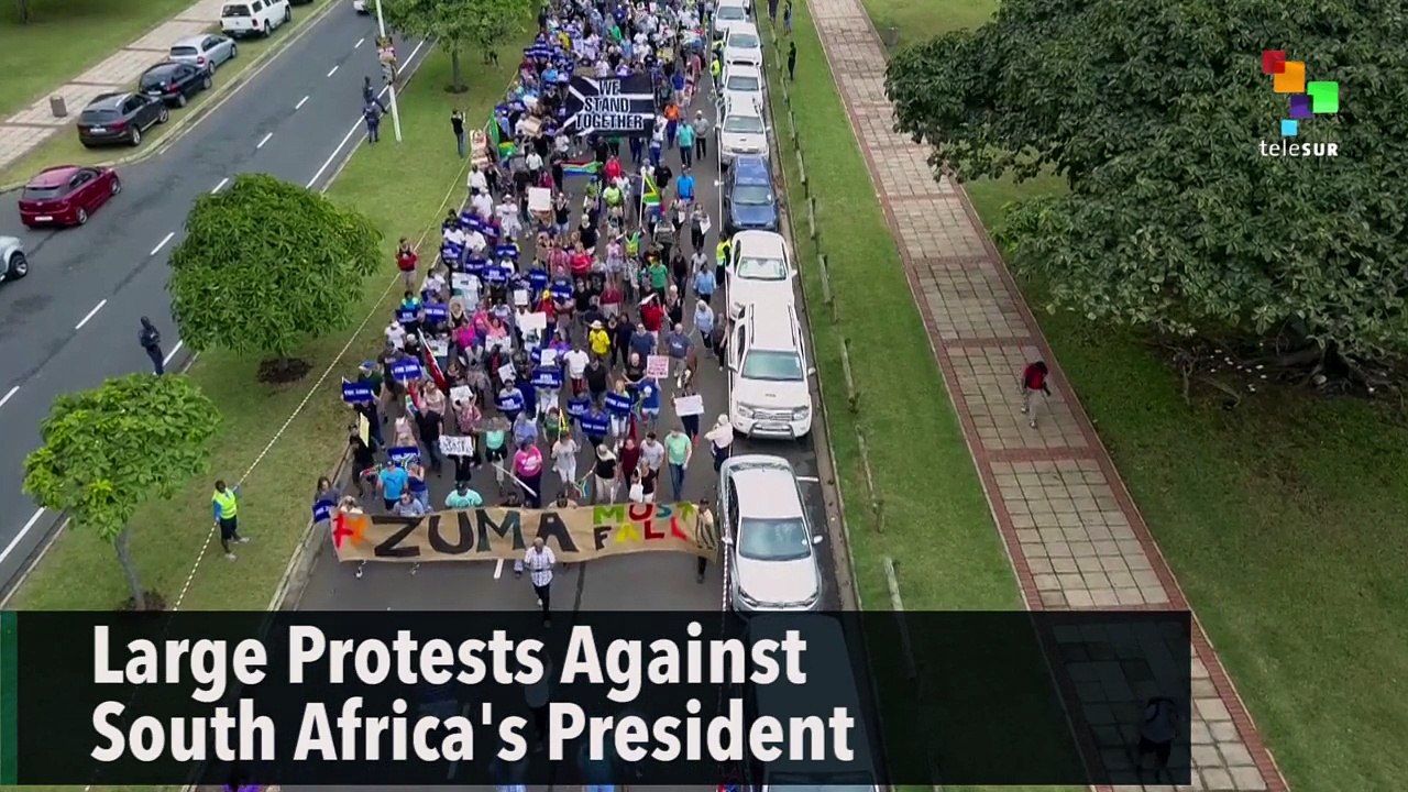 Large Protests Against South Africa's President