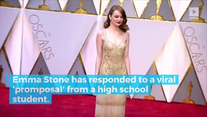 Emma Stone responds to teen's viral La La Land-inspired 'promposal'