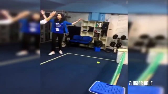 Novak Djokovic Plays Improvised Tennis with Volunteers - Davis Cup 2017 Serbia vs Spain