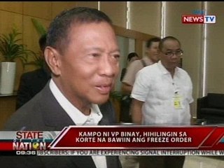 SONA: Kampo ni VP Binay, hihilingin sa korte na bawiin ang freeze order
