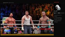 Seth Rollins Roman Reigns and Chris Jericho Vs AJ Styles John Cena and Dean  Summerslam      Full ma (122)