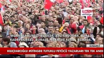 Kılıçdaroğlu FETÖ'müm medya tetikçilerine sahip çıktı