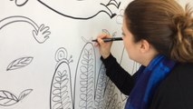 Une fresque géante de 10 mètres de long à colorer