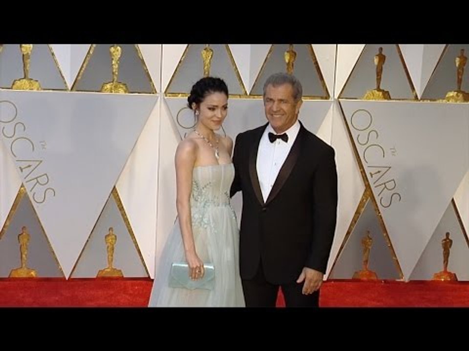 Mel Gibson and Rosalind Ross 2017 Oscars Red Carpet