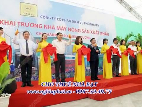 Cho thuê nhà bạt tổ chức Lễ Khai trương nhà máy nông sản xuất khẩu Maseco Bình Dương