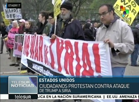 EEUU: se esperan decenas de protestas populares contra ataques a Siria