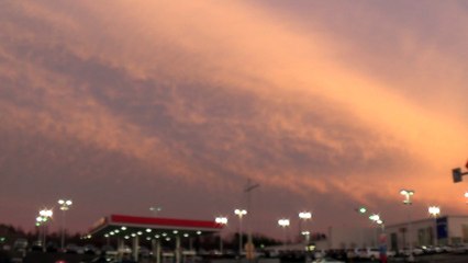 Clouds in Scranton Wilkes Barre area of Pennsylvania near sunset