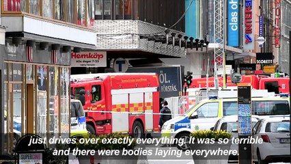 'Bodies laying everywhere,' says Sweden attack eyewitness