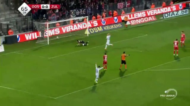 Henrik Dalsgaard Amazing Goal - Oostende vs SV Zulte Waregem 0-1 07.04.2017 (HD)
