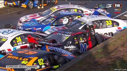 V8 Supercars Tasmania 2017 Race 1 Massive Pile Up
