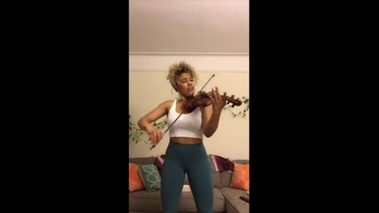 #MaskOffChallenge joué au violon ! Superbe !