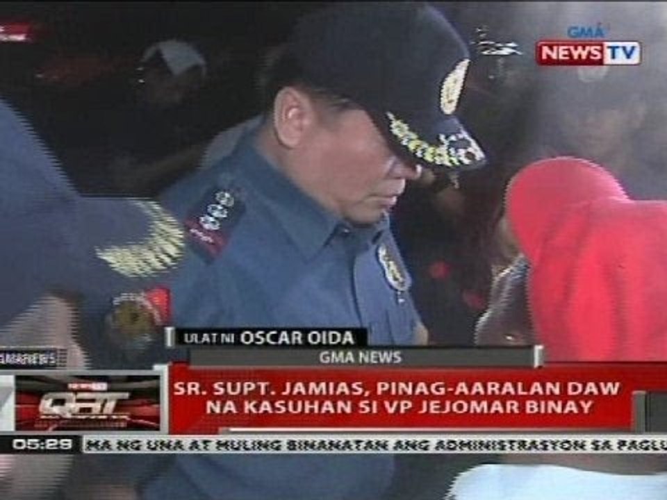QRT: Sr. Supt Jamias, pinag-aaralan daw na kasuhan si VP Jejomar Binay