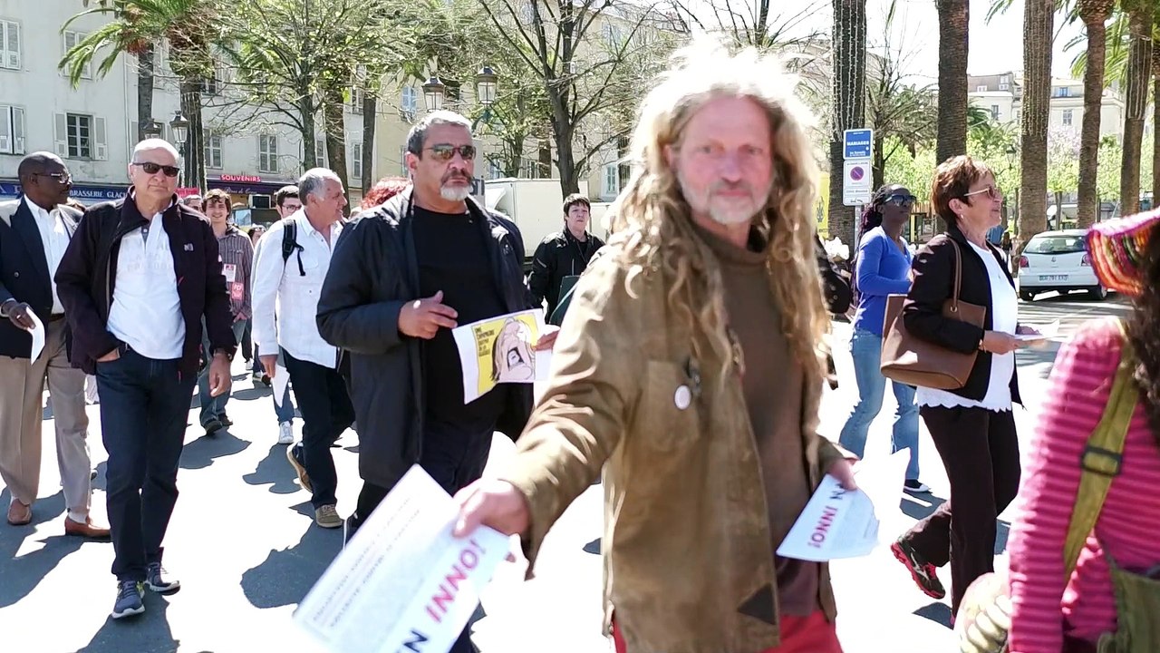 Manifestation contre la venue de Marine Le Pen à Ajaccio
