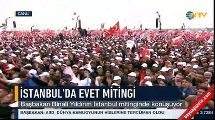 Başbakan Yıldırım Yenikapı'da konuştu