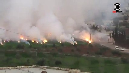 Російські терористи випалюють сирійців білим фосфором!!!