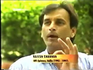 Rajesh Chouhan teaches a lesson to Saqlain Mushtaq in the last over Karachi 1997