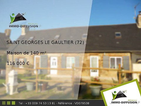 Maison A vendre Saint georges le gaultier 140m2 - 116 000 Euros