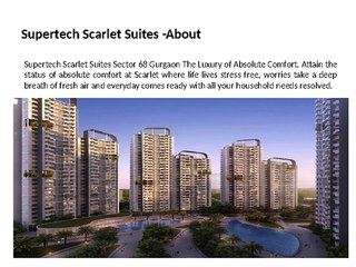 Call@ 9871955833 - Supertech Scarlet Suites Sector 68 Gurgaon