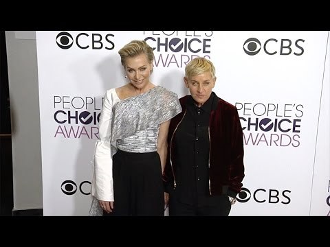 Ellen Degeneres and Portia de Rossi People's Choice Awards 2017 Press Room Red Carpet