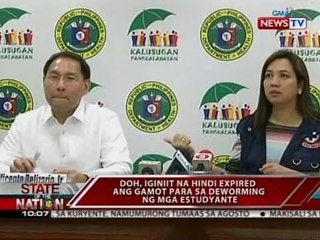 SONA: DOH, iginiit na walang expired na gamot para sa deworming ng mga estudyante