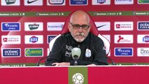 Réaction de Jean-Marc Furlan et Gilbert  Zoonekynd après Stade Brestois 29 - Tours FC