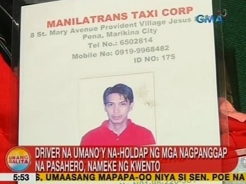 UB: Driver na umano'y na-holdap ng mga nagpanggap na pasahero, nameke ng kwento