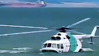 Helicopter crash at ocean